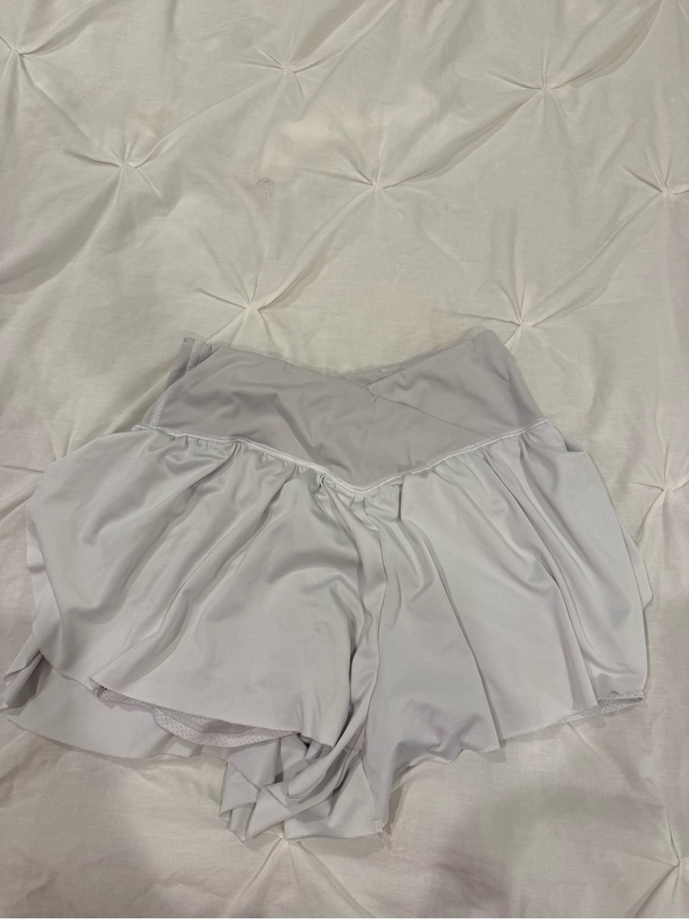 White and Black Athletic Skort Shorts